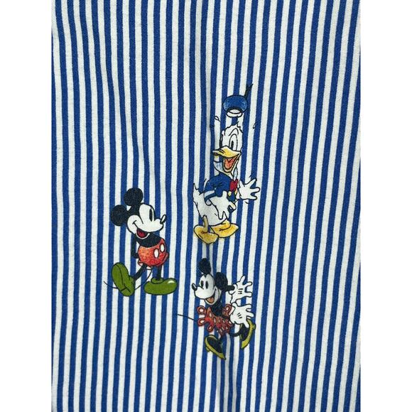 Ask Enquired Womens Disney Print Striped Long Sleeve Button Up Shirt Size S - Picture 9 of 11